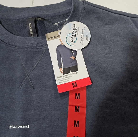 NWT Mondetta Women's Blue Everyday Soft Crew Sweater Size M - Picture 9 of 14